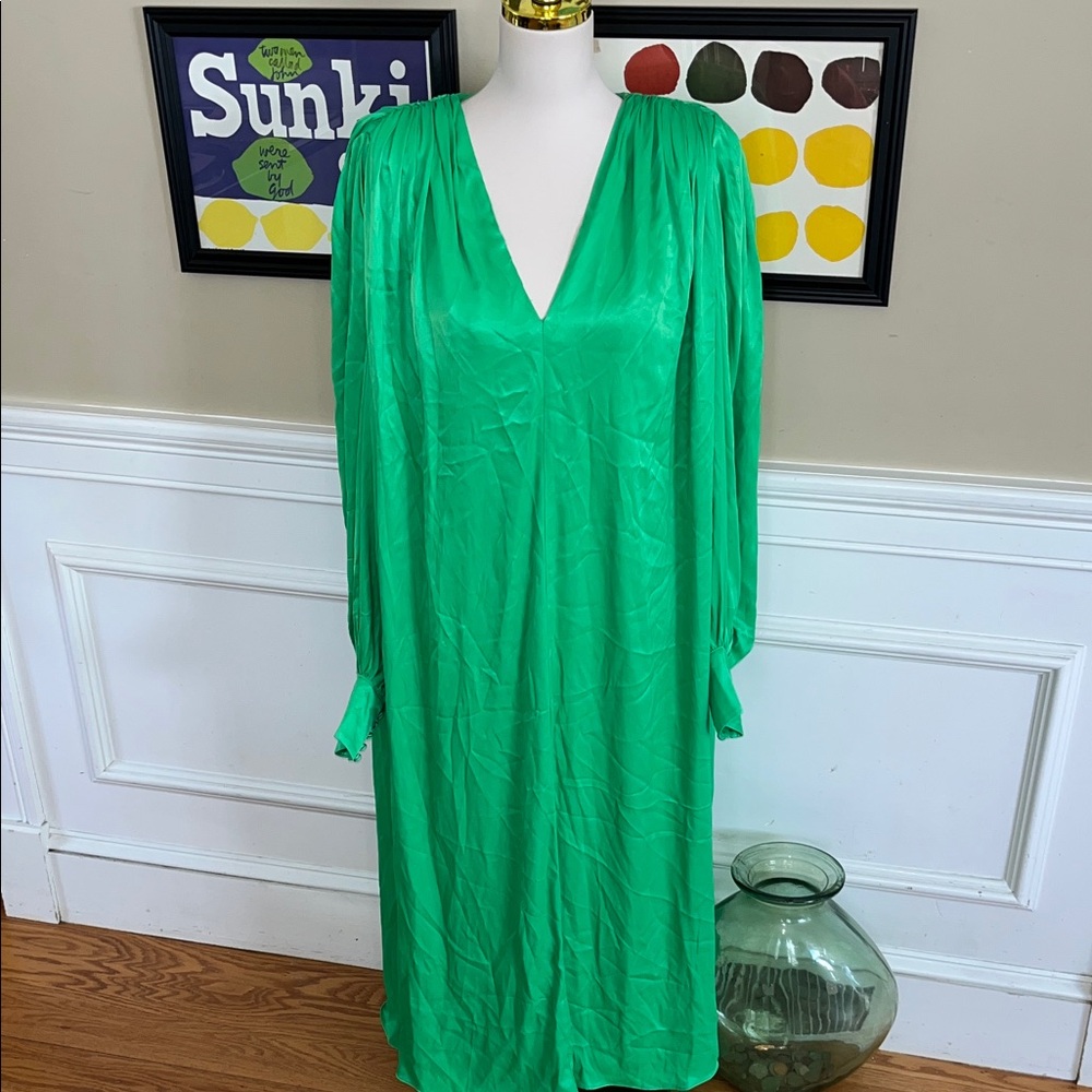 ASOS Green V-Neck Dress